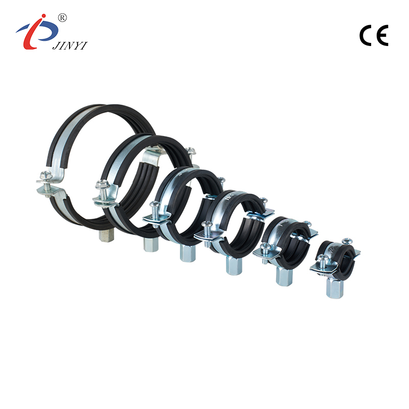 Collier de serrage avec isolation en caoutchouc